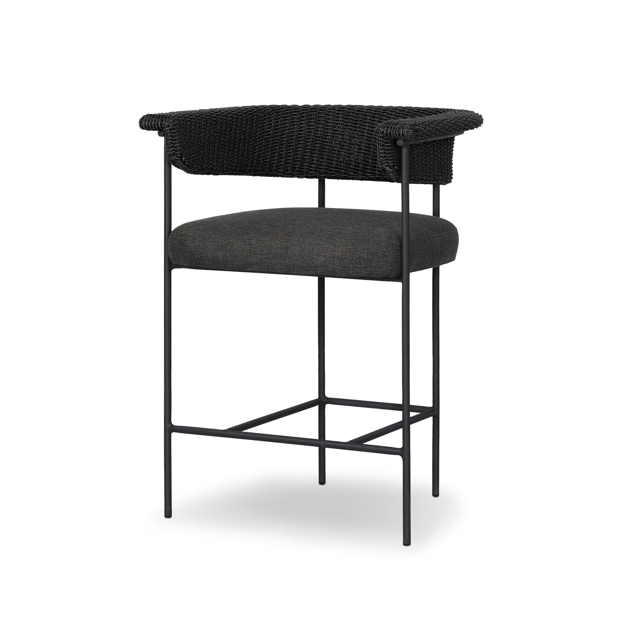 Carrie Outdoor Stool - Ellor Black - Image 1