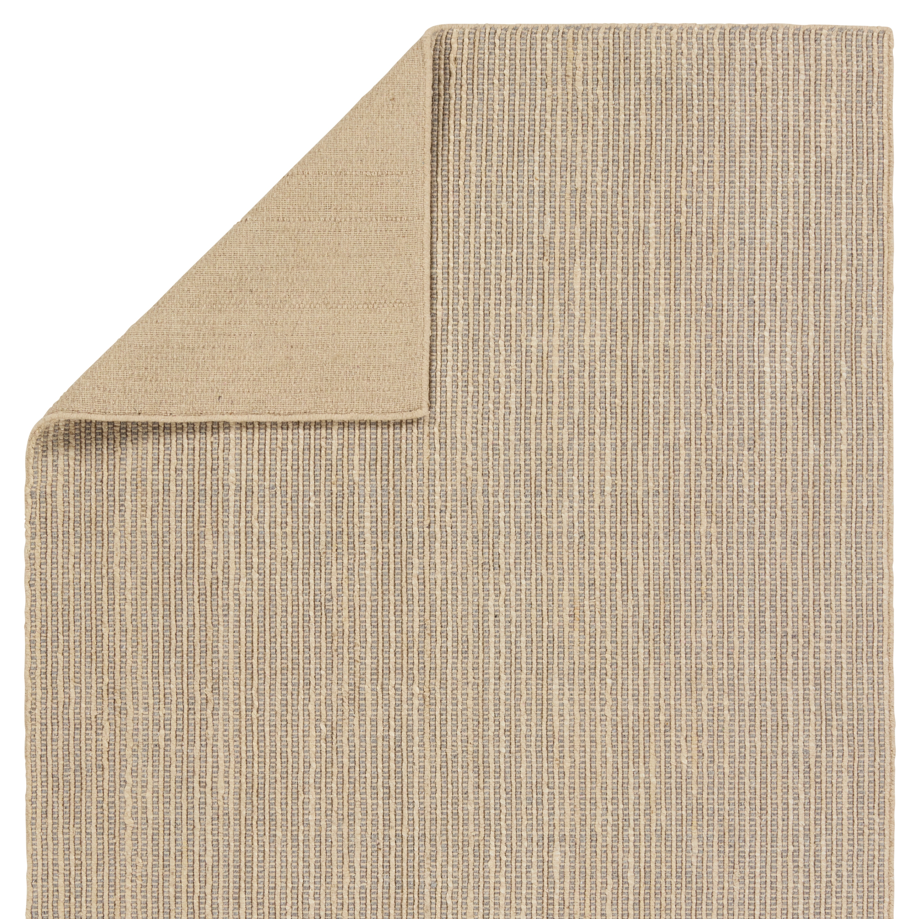 Latona Handmade Striped Gray/ Tan Area Rug (5'X8') - Image 2