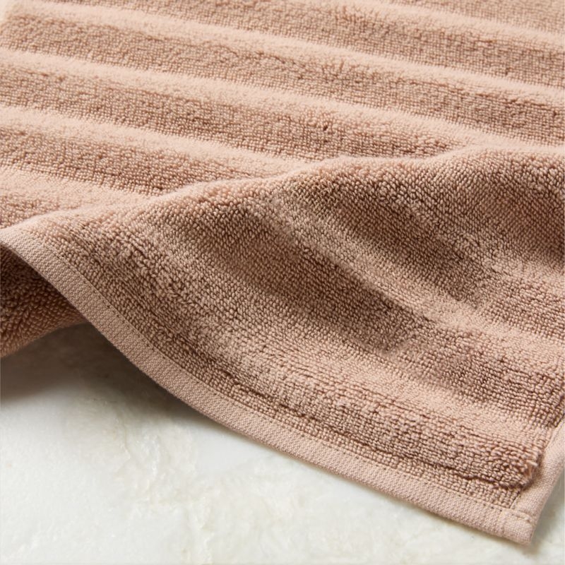 Matin Wavy Organic Cotton Brown Bath Towel Set - Image 2