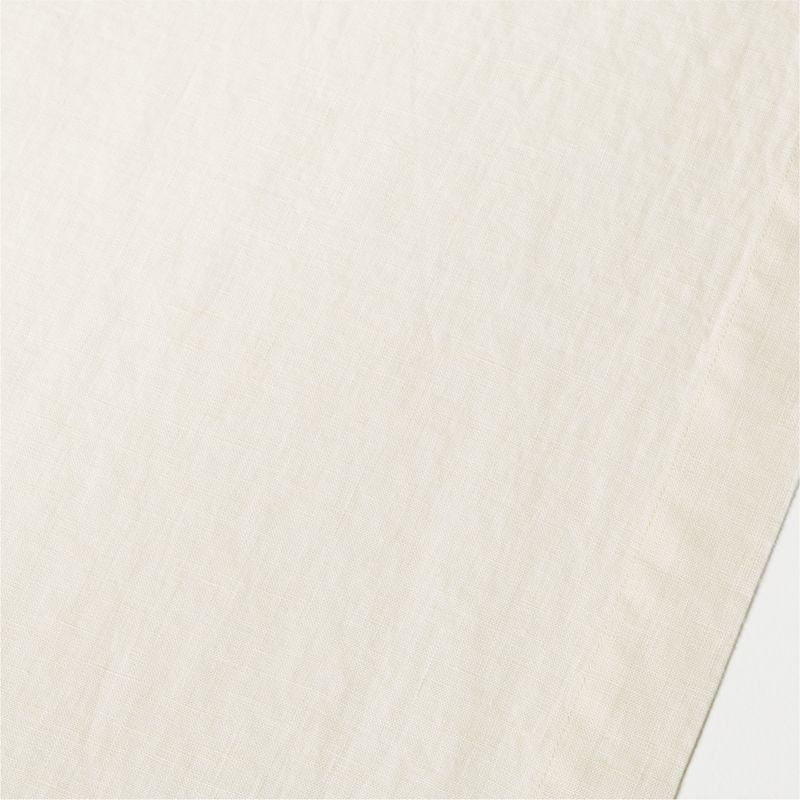 Marin 90" Arctic Ivory EUROPEAN FLAX ™-Certified Linen Runner - Image 1