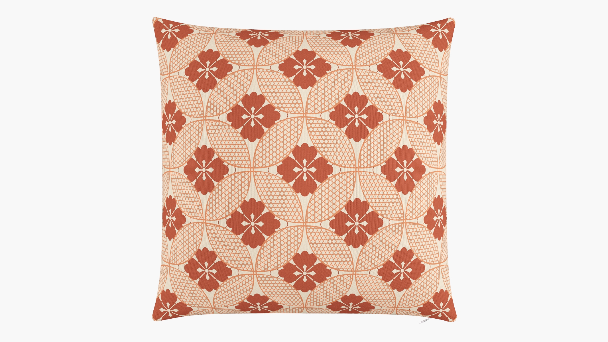 Outdoor 26" Throw Pillow, Coral Solaire, 26" x 26" - Image 0