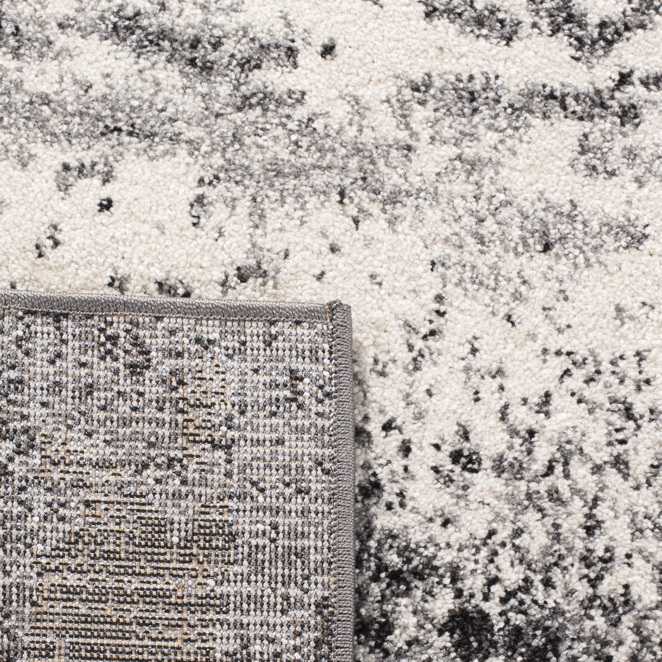 Arlo Home Woven Area Rug, SPR122H, Charcoal/Light Grey,  6' 7" X 6' 7" Square - Image 2