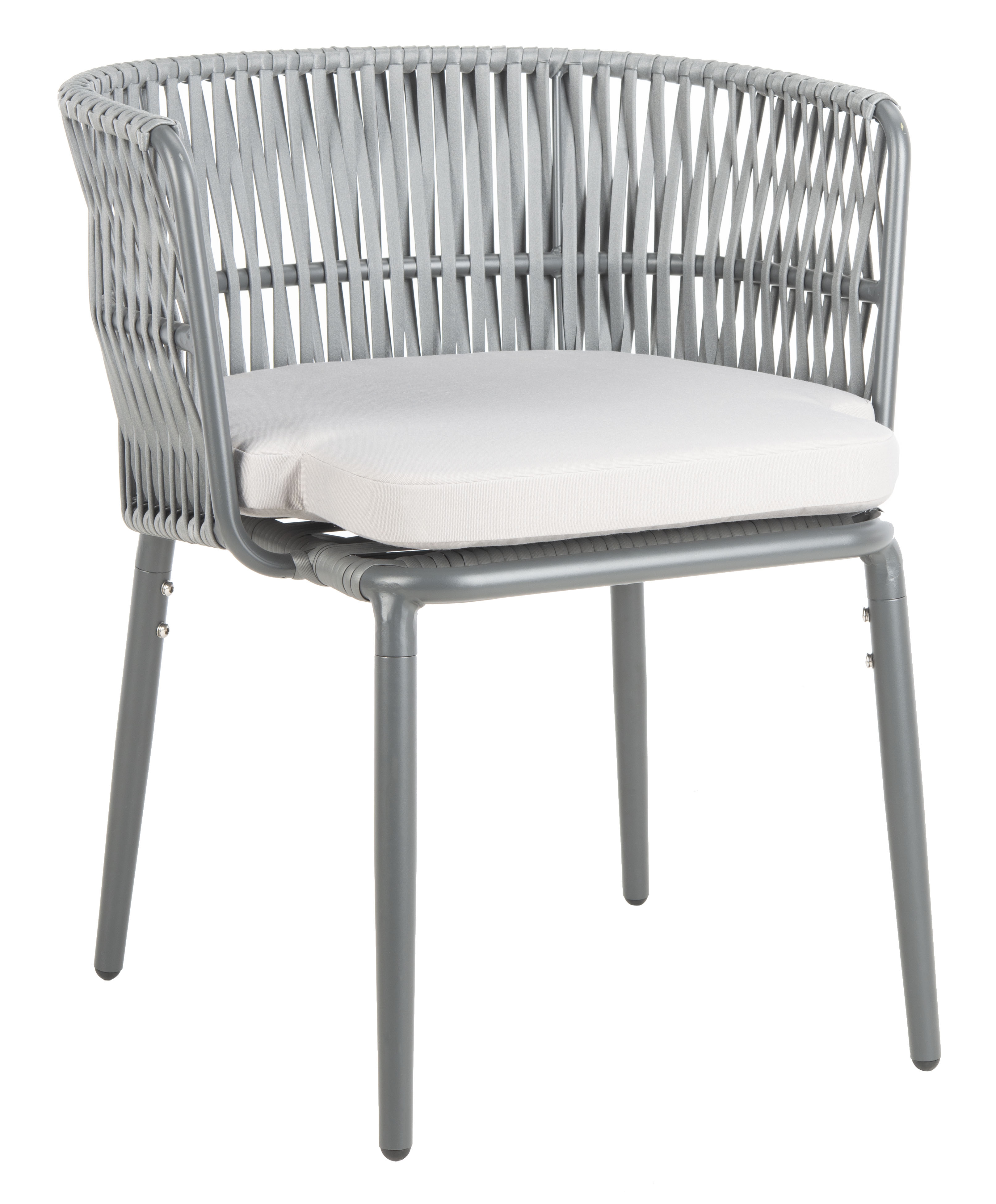 Kiyan Rope Chair - Grey/Grey Cushion - Safavieh - Image 0