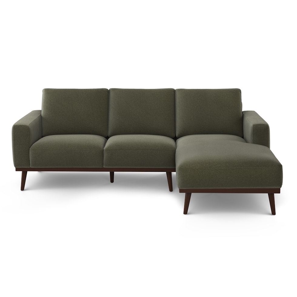Rhett 93" Right Chaise Sectional - Felted Green - Image 1