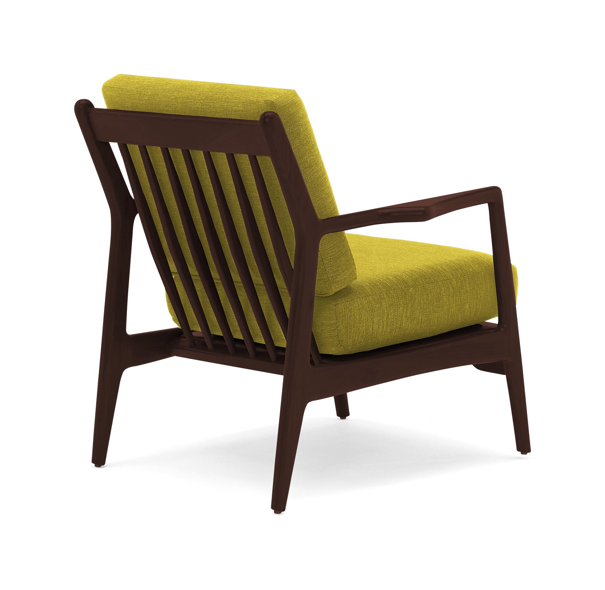 Yellow Collins Mid Century Modern Chair - Bloke Goldenrod - Walnut - Image 3