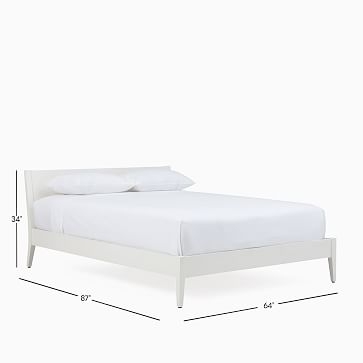 Roan Bed, Queen, White - Image 1