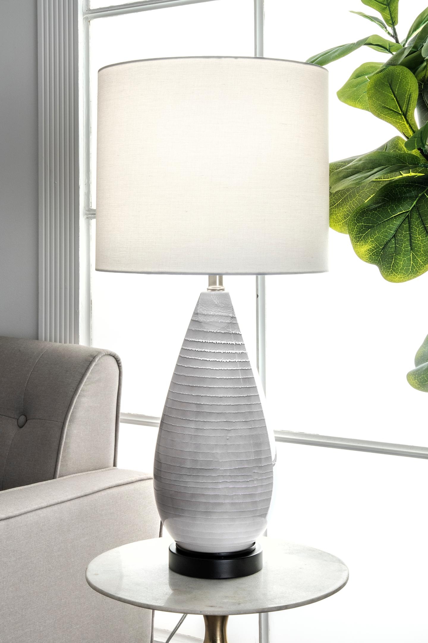 Tempe 27" Glass & Metal Table Lamp - Image 1