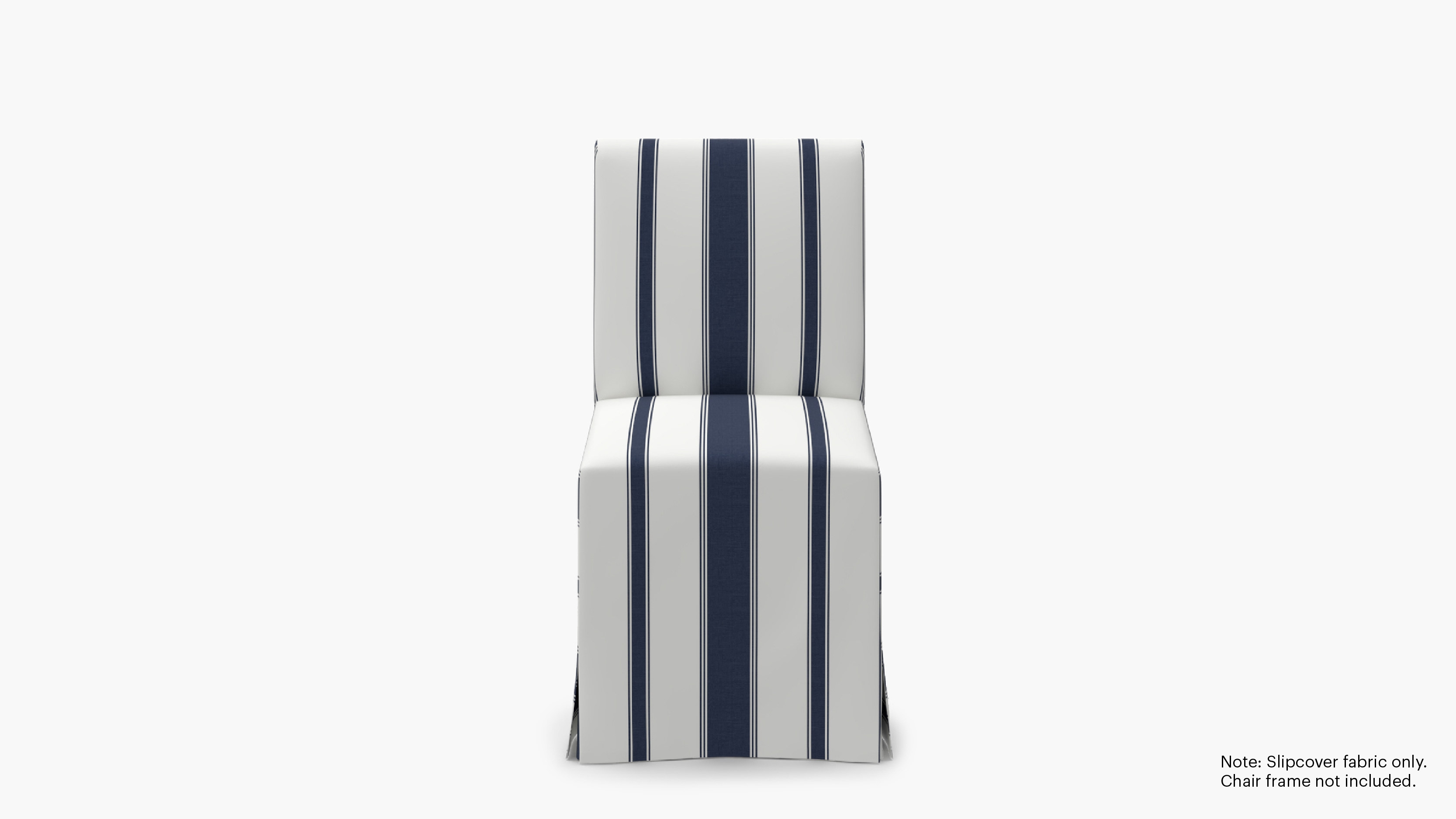 Slipcovered Signature Dining Chair - Cover Only, Navy Clarence Stripe - Image 0