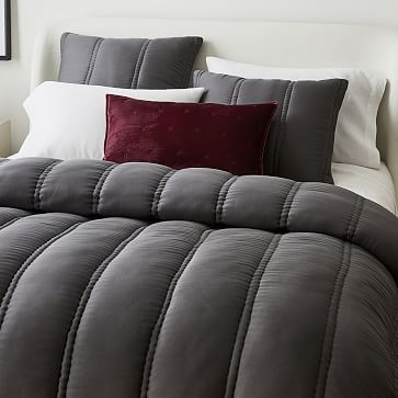 Silky TENCEL Plush Comforter, King/Cal. King Set, Slate - Image 0