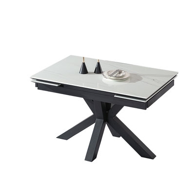 Retractable Rock TOP Dining Table Foldable For 6-8 People - Image 0