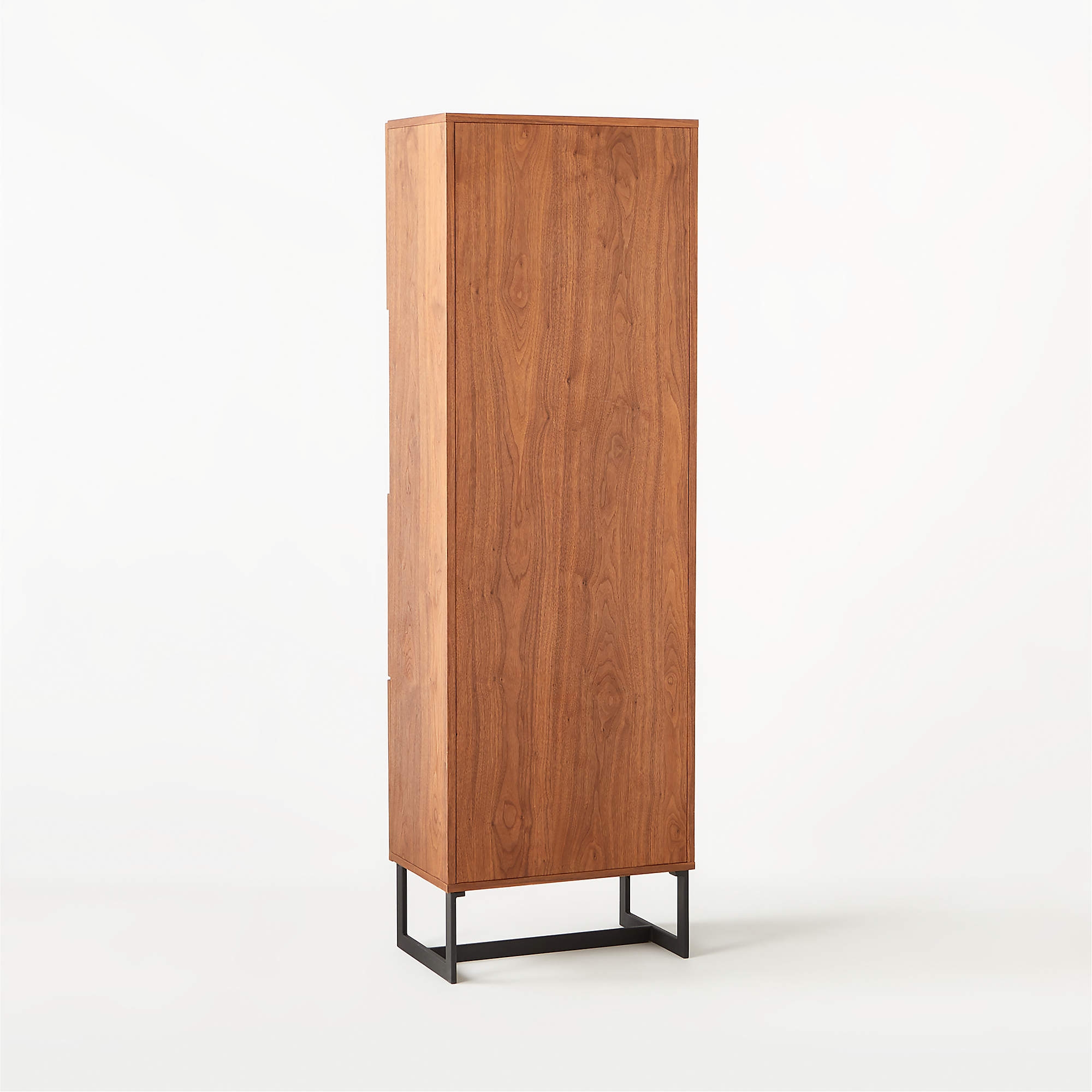 Suspend Tall Bar Cabinet, White Marble & Walnut - Image 4