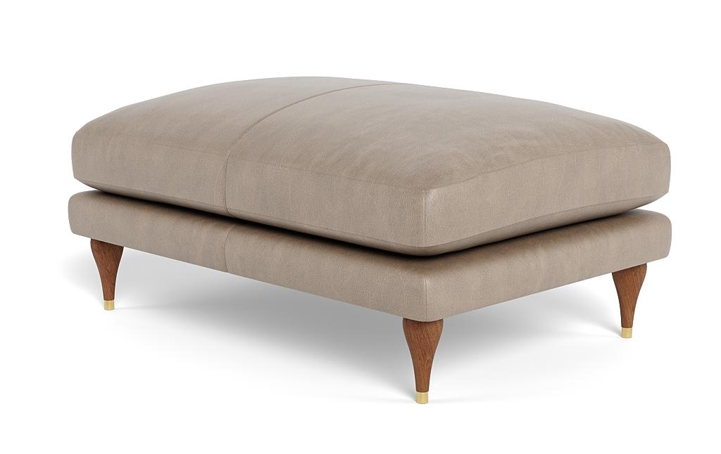 Maxwell Leather Ottoman by Apartment Therapy - Image 2