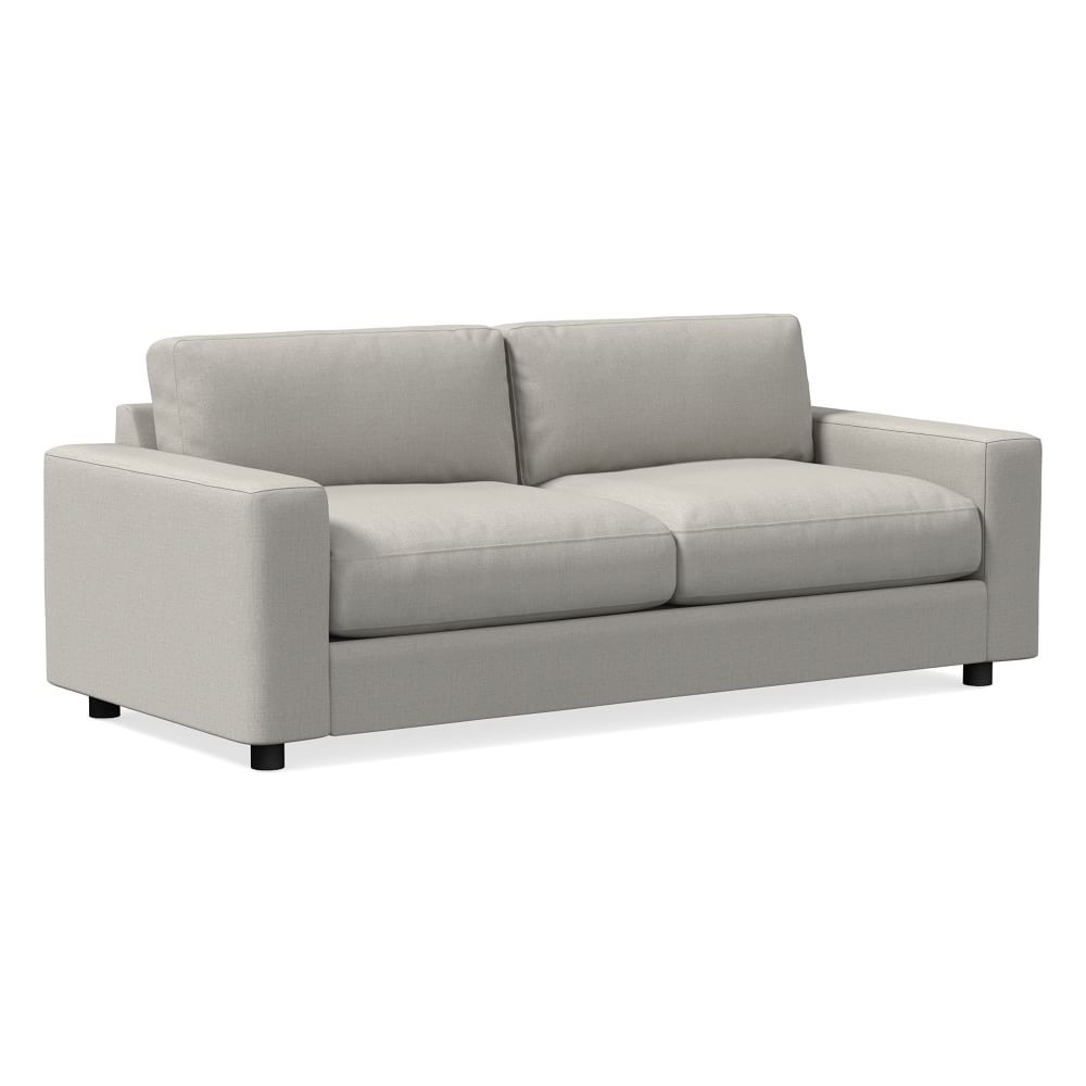 Urban 84" Sleeper Sofa, Down Blend Fill, Performance Yarn Dyed Linen Weave, Frost Gray - Image 0