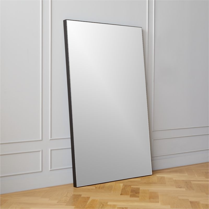 Infinity Black Floor Mirror 48"x76" Purchase now and we'll ship when it's available.  Estimated in late June. - Image 1