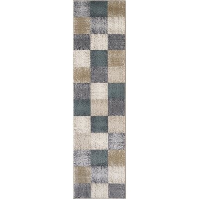 Wilkes-Barre 5617 Ivory Checkered Area Rug - Image 0