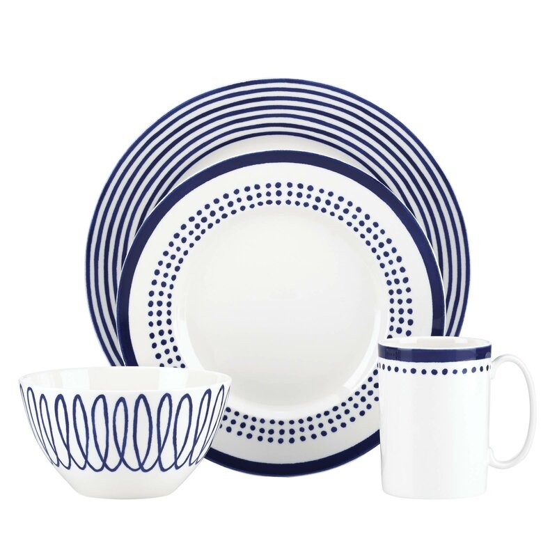 kate spade new york kate spade new york Charlotte Street 4 Piece Place Setting, Service for 1 - Image 0