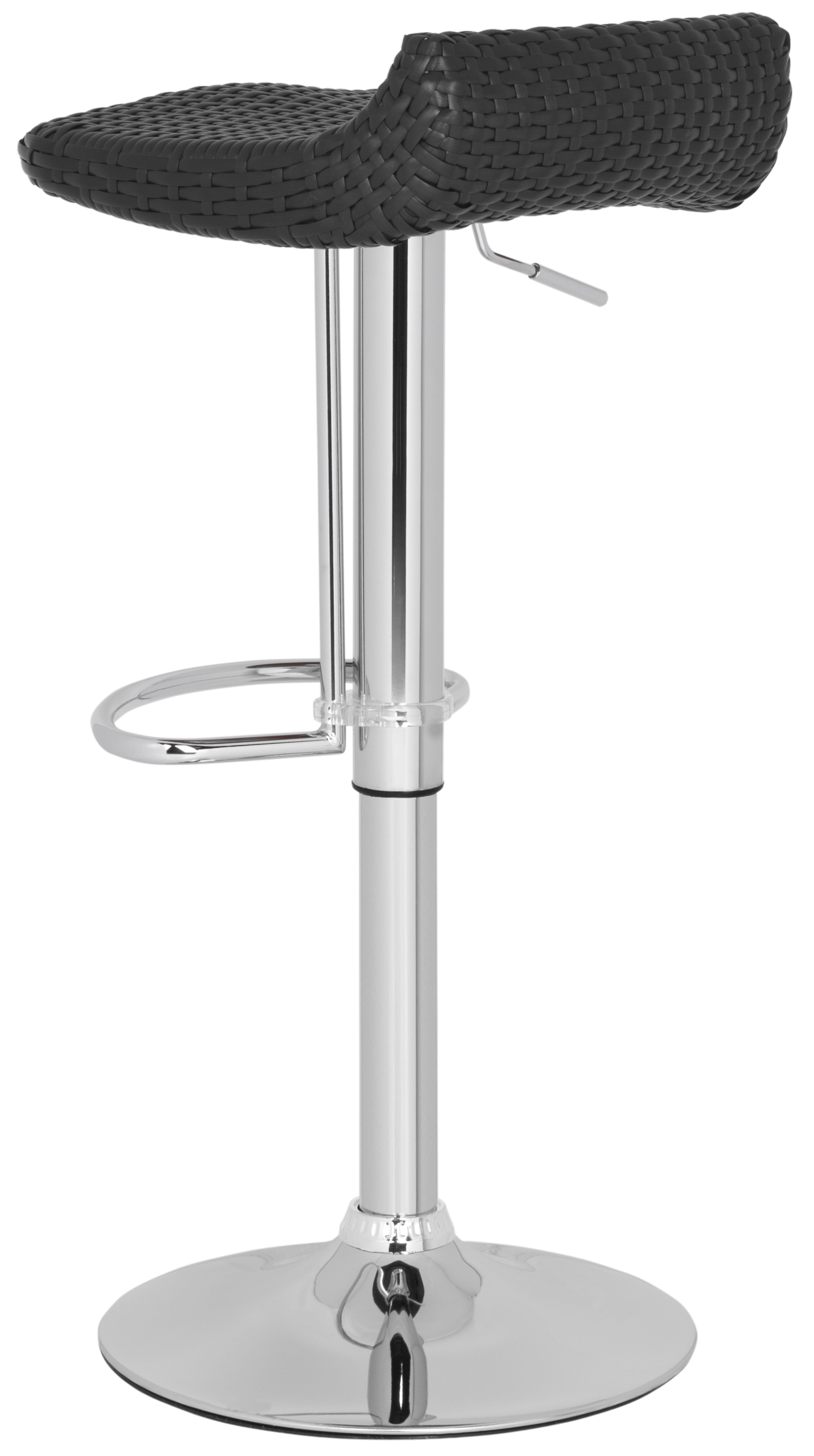 Juji Swivel Bar Stool - Black - Safavieh - Image 2