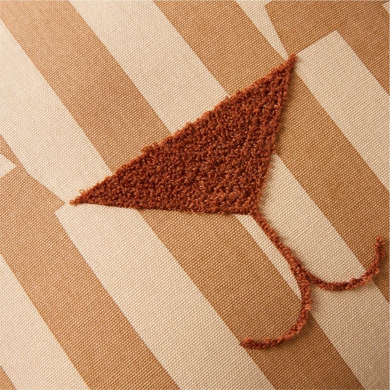 Lion Face Striped Embroidered Kids Throw Pillow - Image 3