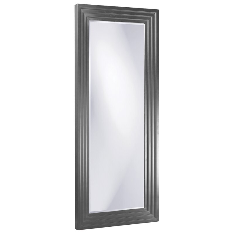 Delano Modern & Comtemporary Beveled Full Length Mirror Size: 82" x 34", Finish: Charcoal Gray - Image 0