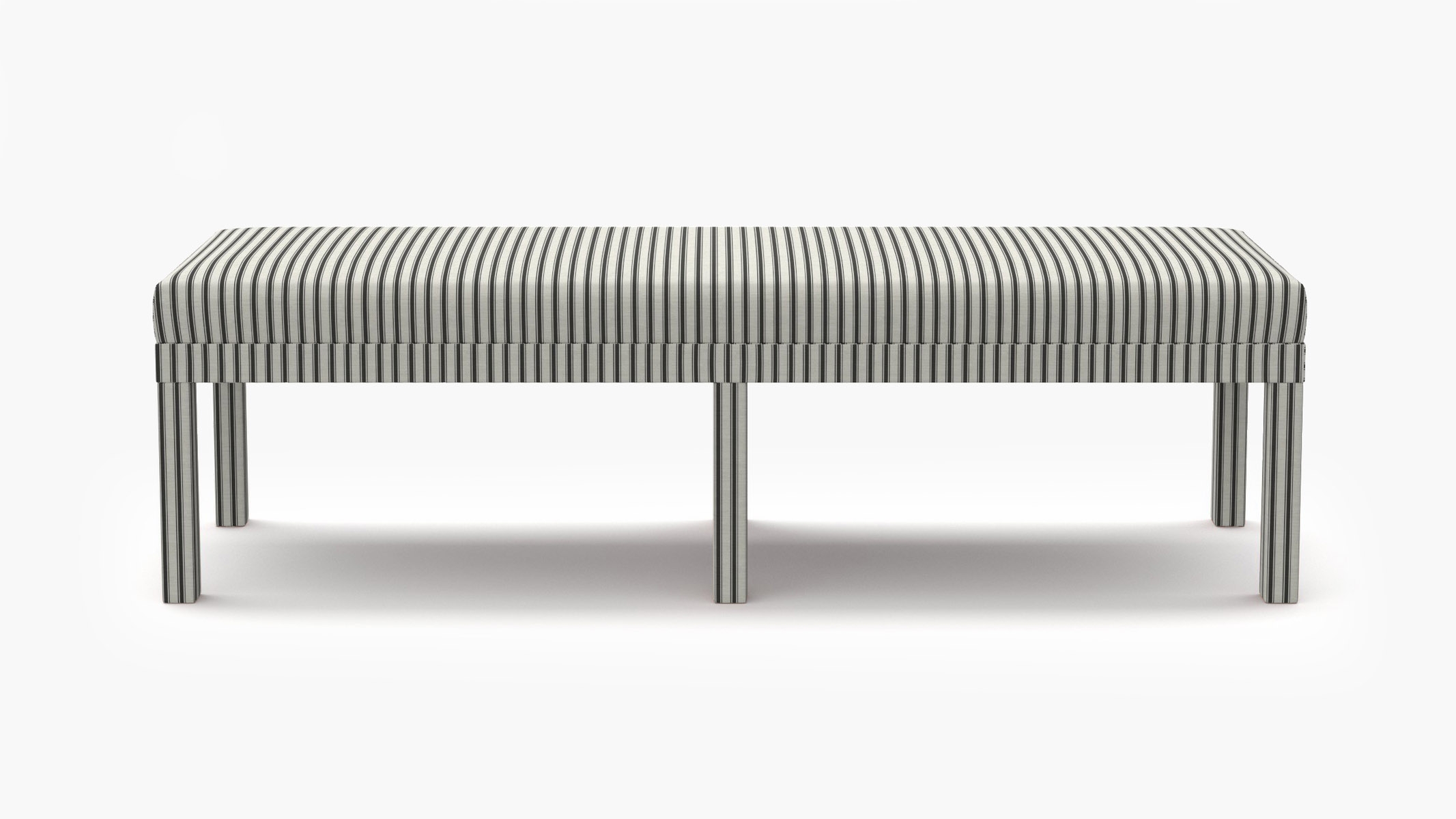 Parsons Bench, Black Classic Ticking Stripe - Image 0