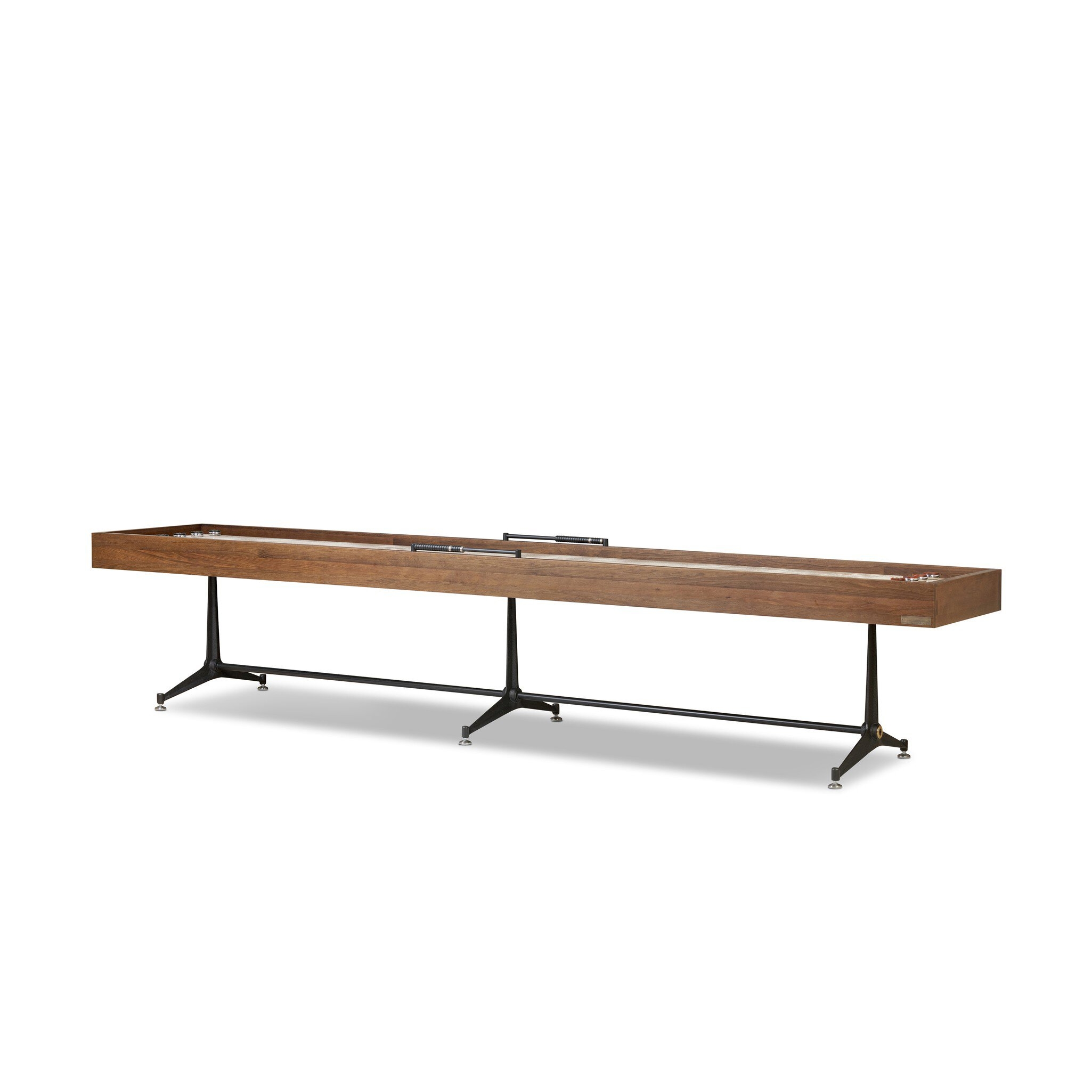 District Eight Large Shuffleboard Table - Smoked Oak - Image 0