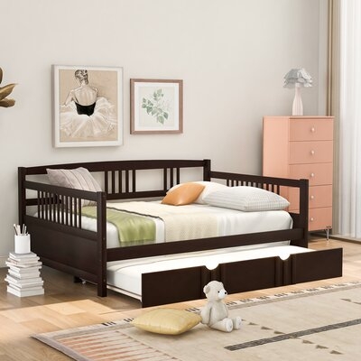 Twin Size Daybed Wood Bed With Twin Size Trundle - Image 0