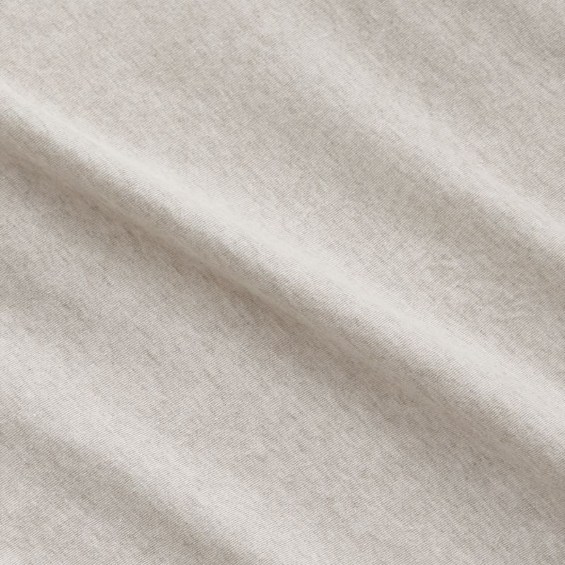 Cozysoft Organic Cotton Jersey Oatmeal Brown Queen Bed Sheet Set - Image 1