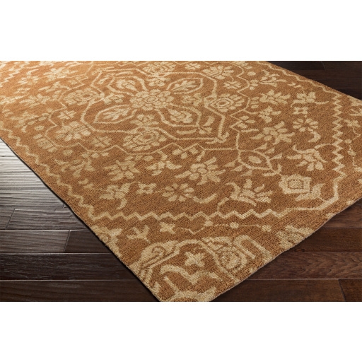Kinnara Brown Indoor 10' x 14' Handmade Rug - Image 1