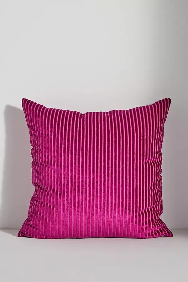 Fiora Ribbed Velvet Pillow - Image 0