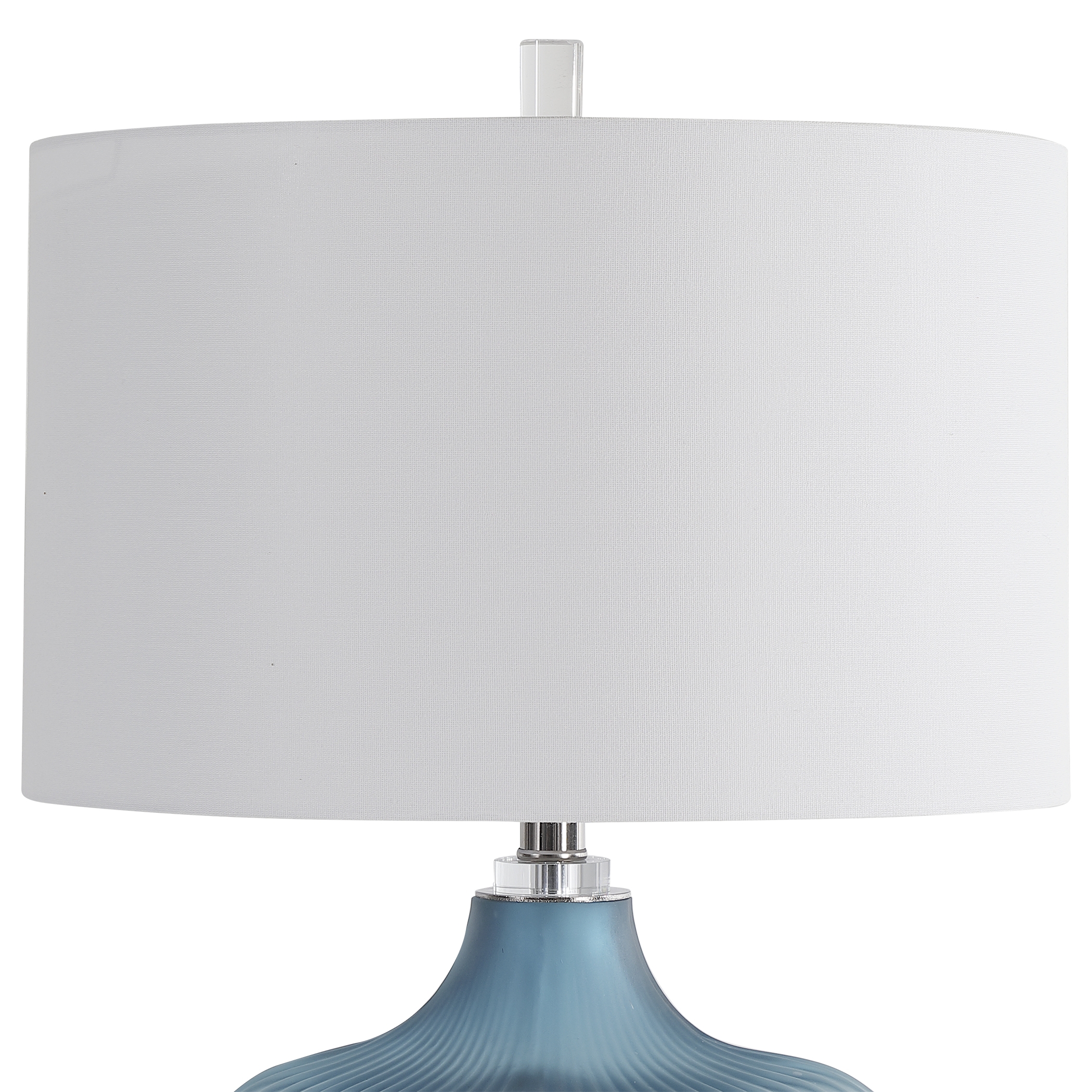Marjorie Frosted Turquoise Table Lamp - Image 5