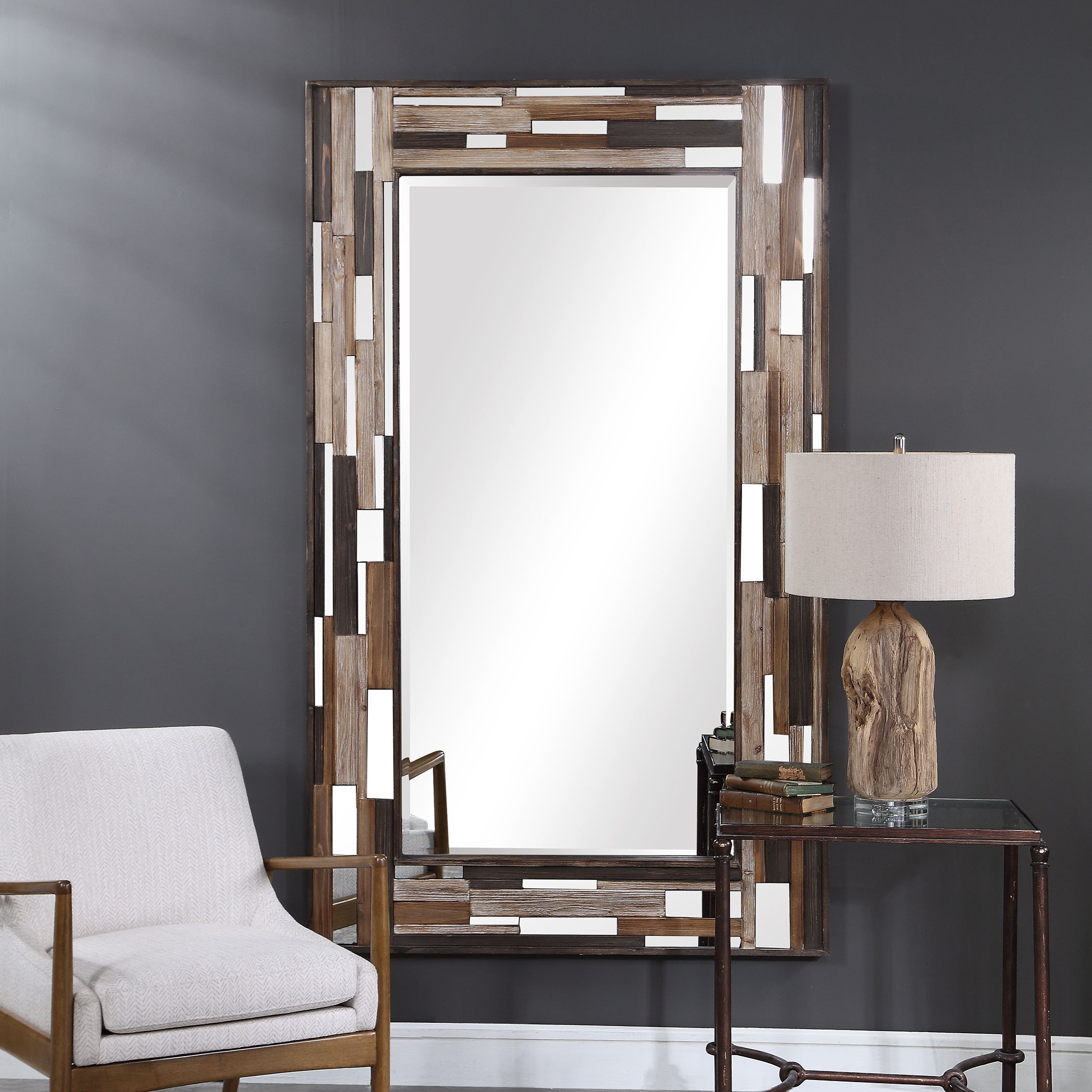 Zevon Wooden Mirror - Image 0