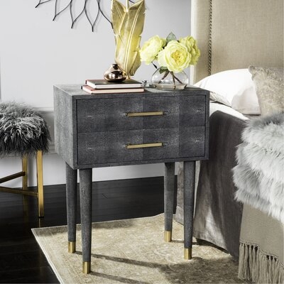 Hayg 2 Drawer End Table with Storage - Image 0