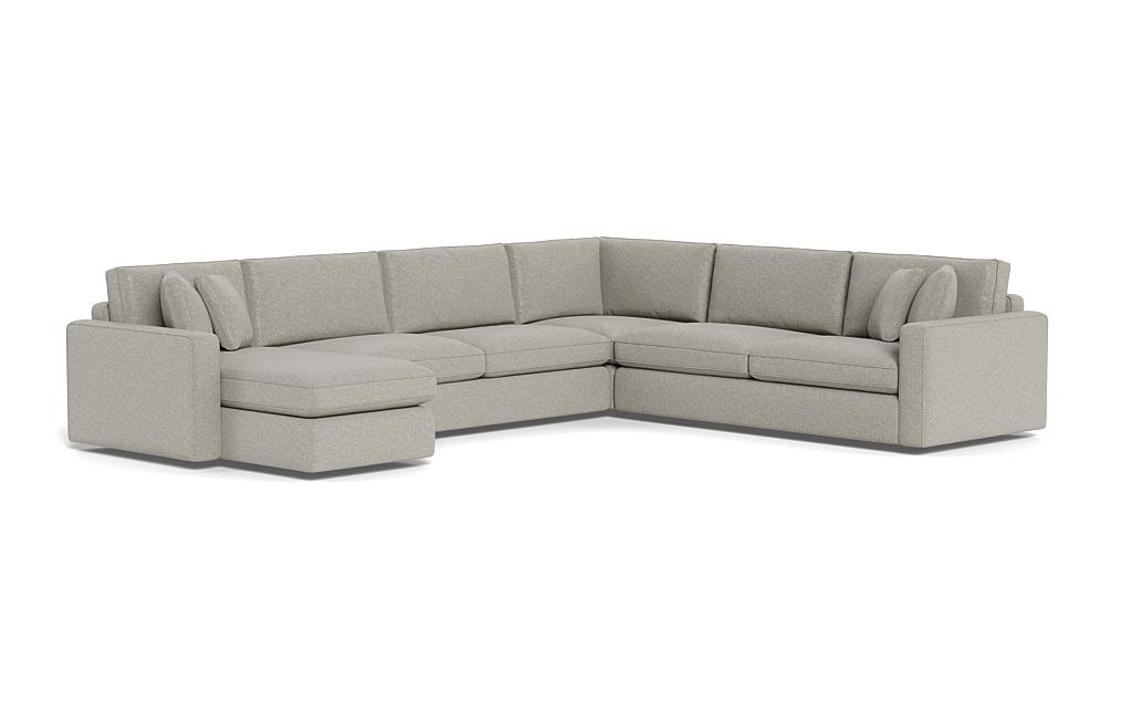 James 4-Piece 5-Seat Corner Chaise Sectional Left with Storage - Image 1
