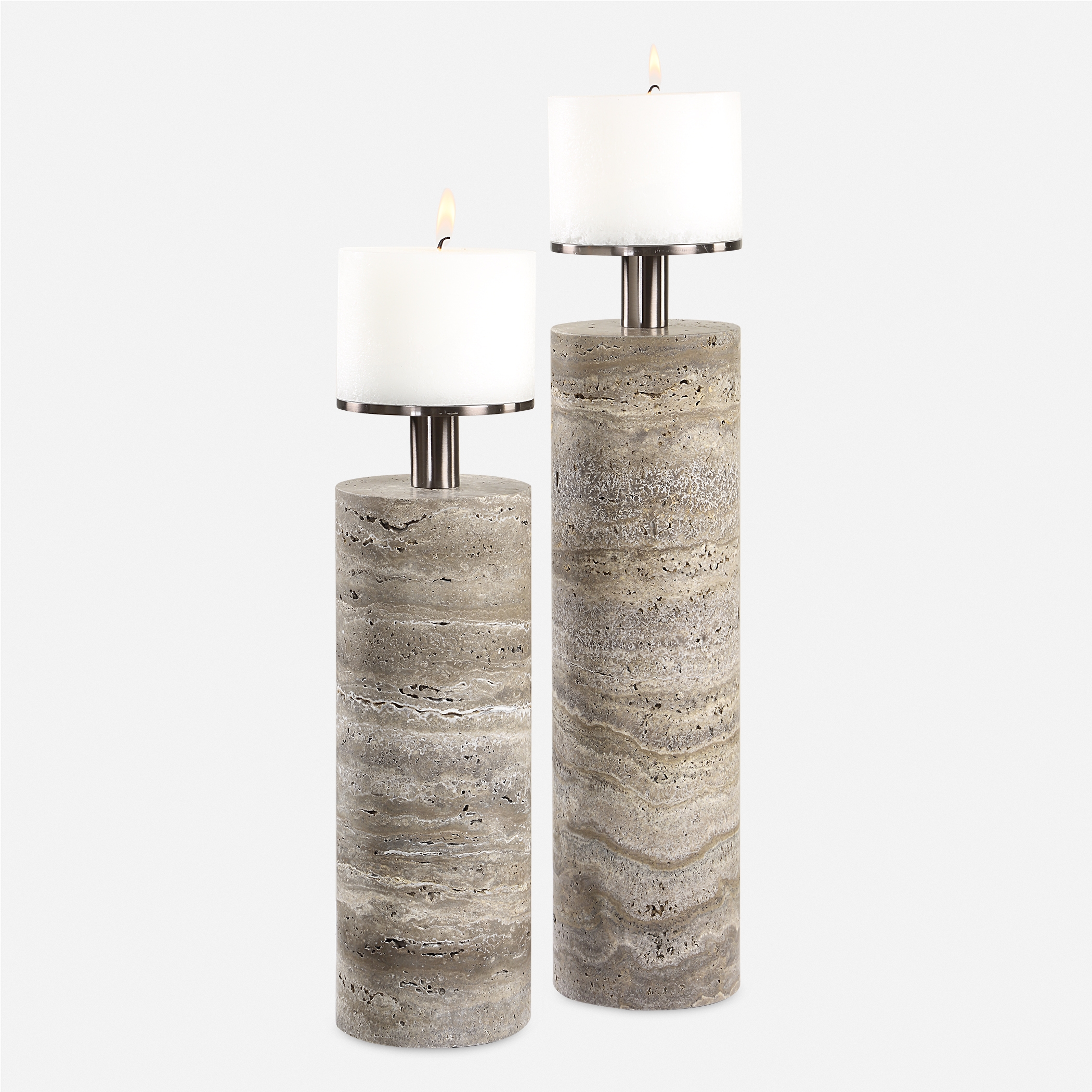 Celestial Frost Blue Vases Set/3 - Image 0
