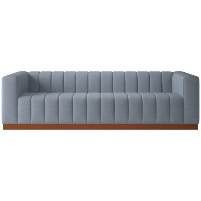 Forte 101" Curious Ocean Sofa with Walnut Base - Image 0