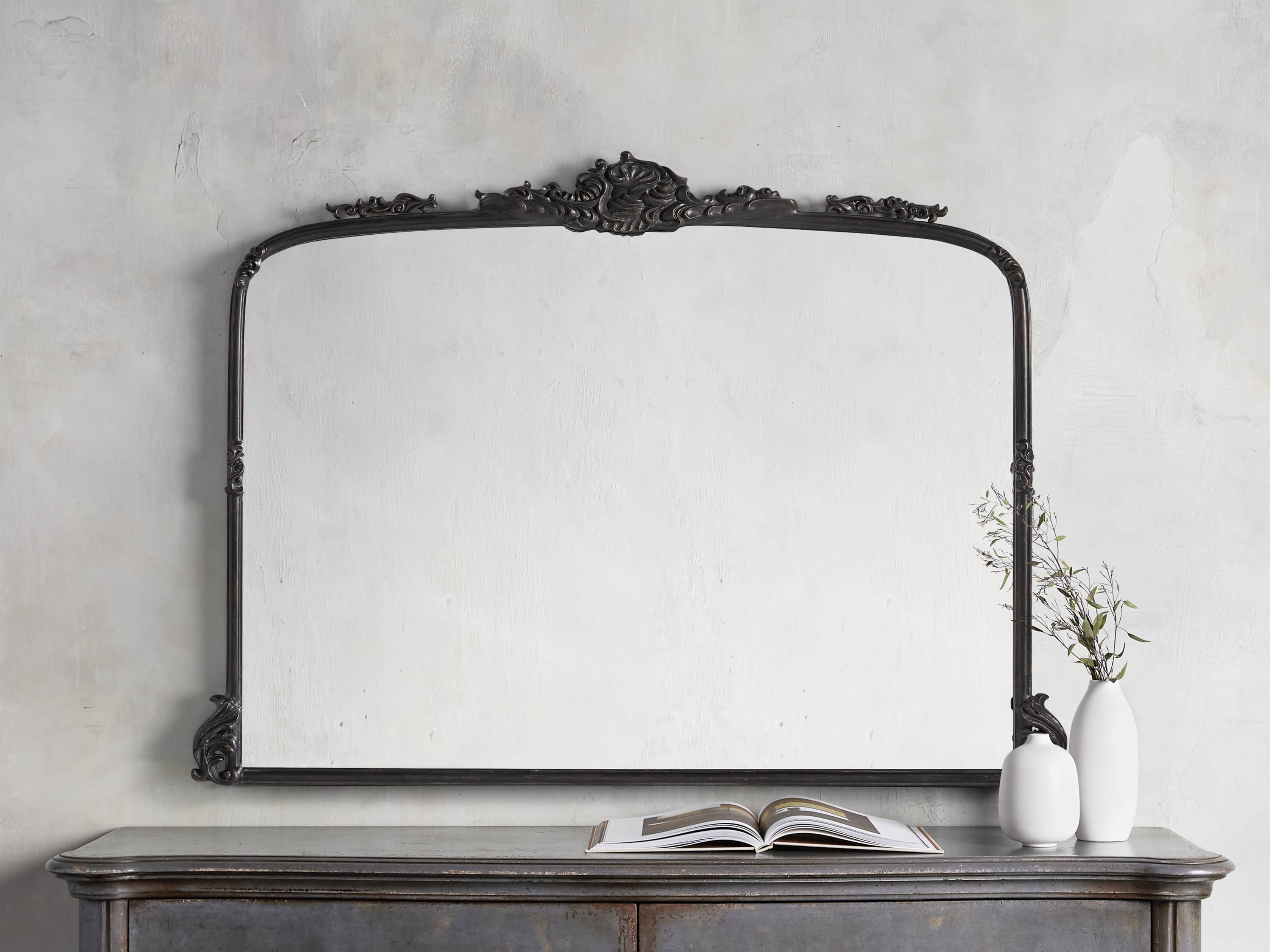 Amelie Dresser Mirror in Wood Black - Image 0