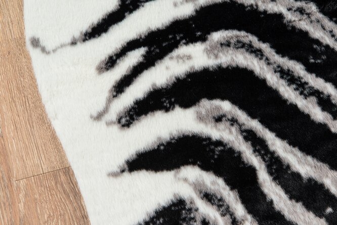 Acadia Zebra Black Area Rug, 5'3" x 7'10" - Image 1