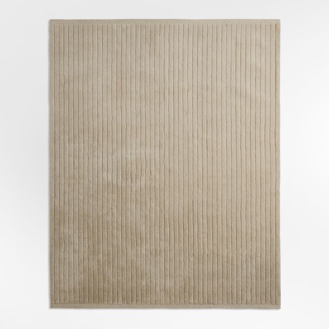 Aija Striped Pampas Ivory Kids Performance Area Rug 6'x9' - Image 0