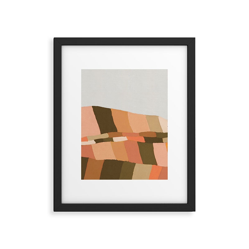 Colorful Hills Ii by Alisa Galitsyna - Framed Art Print Modern Black 11" x 14" - Image 0