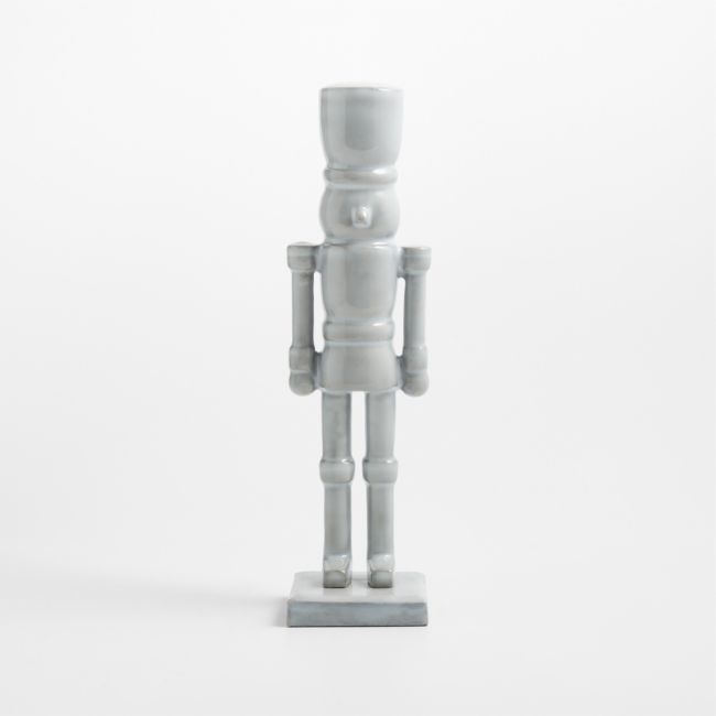French White Metal Nutcracker Small 12" - Image 0