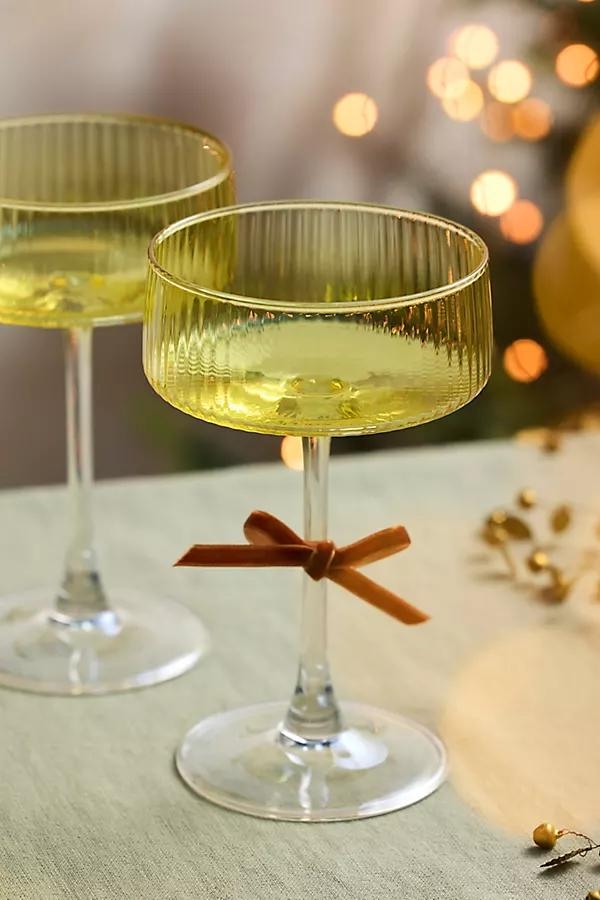 Colorful Glass Coupes, Set of 2 - Image 0