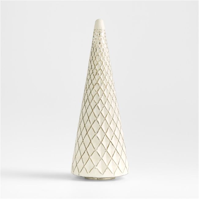 Winter Wonderland Silver Diamond Glass Holiday Tree Extra Large 18" - Image 0