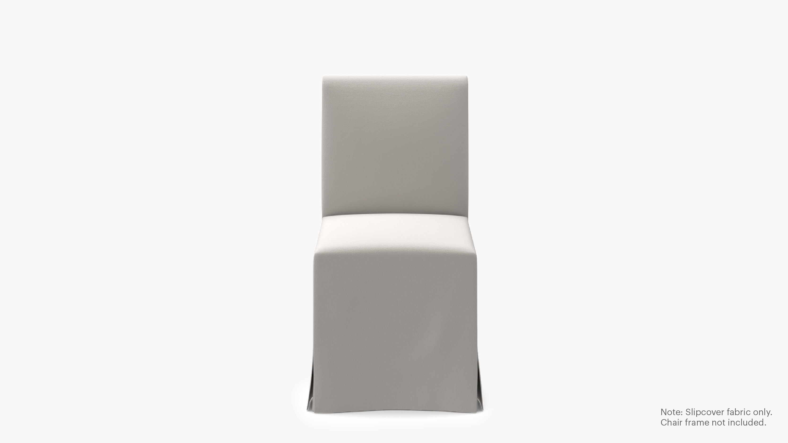 Slipcovered Signature Dining Chair - Cover Only, White Performance Velvet - Image 1
