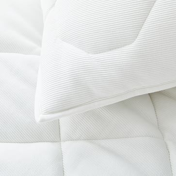Jersey Ribbed Comforter, Euro Sham, Medium Gray - Image 3