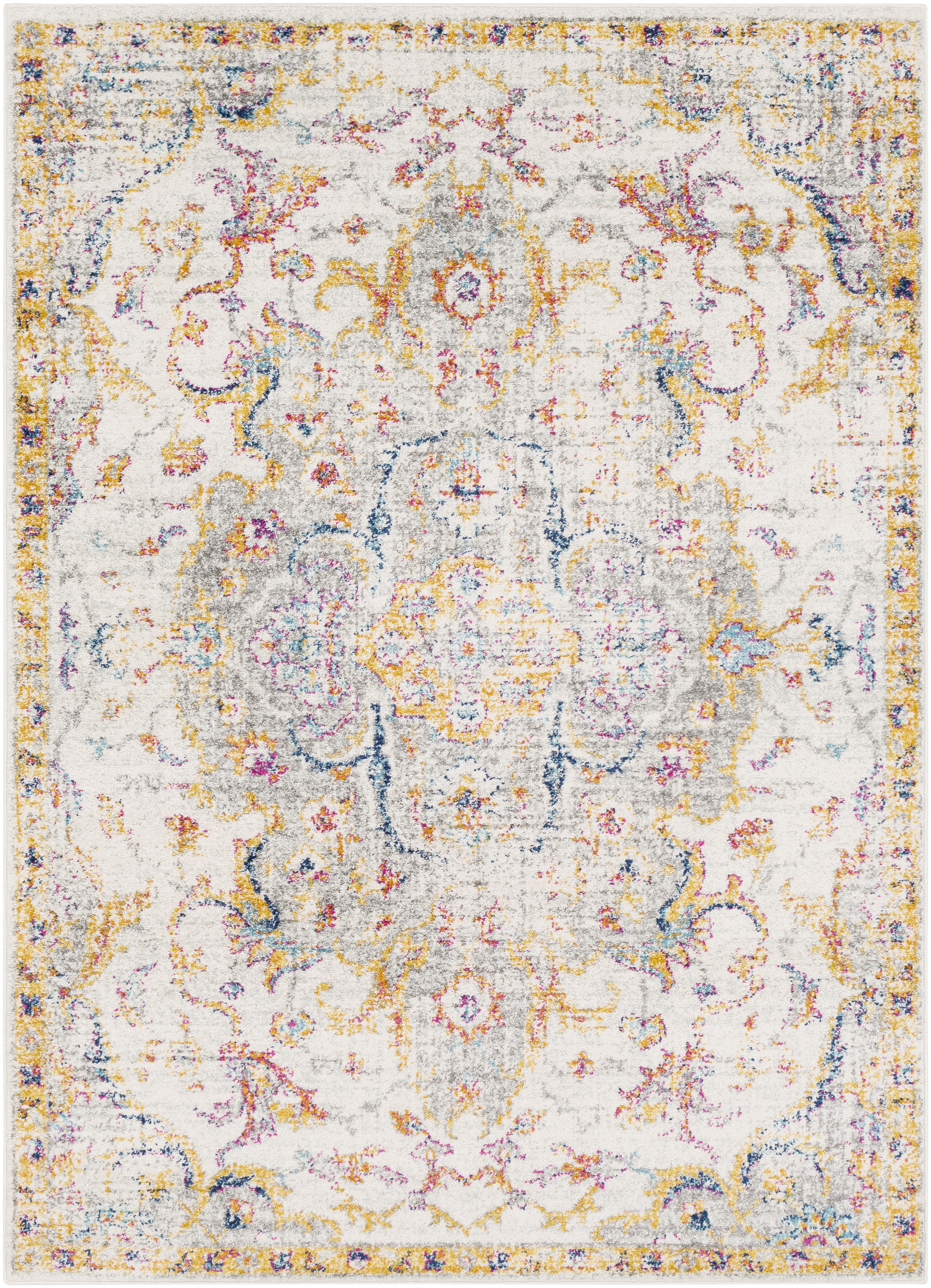 Elaziz Beige Indoor 2' x 2'11" Machine Woven Rug - Image 0