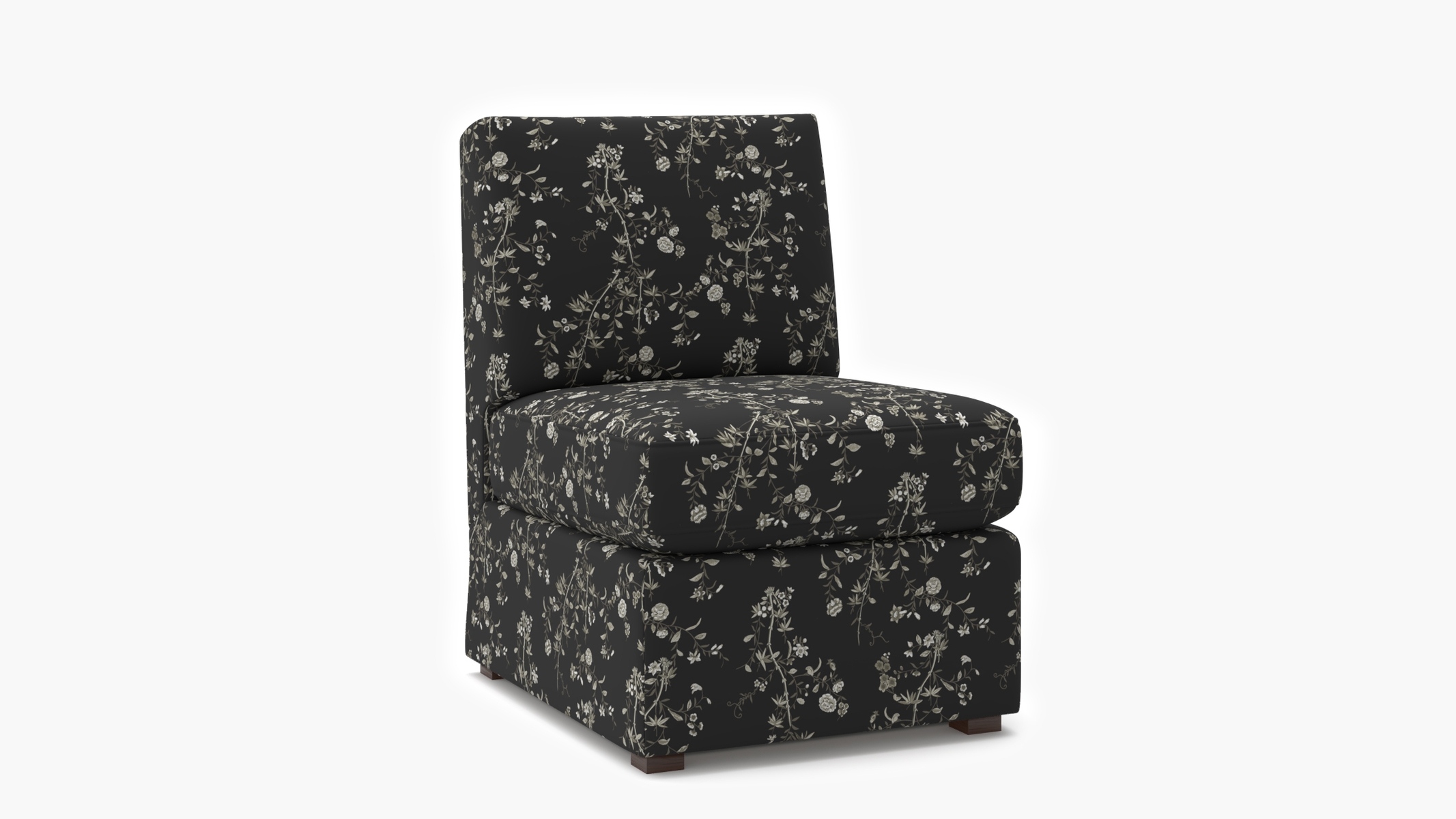 Classic Slipper Chair, Black Bamboo Garden - Image 1