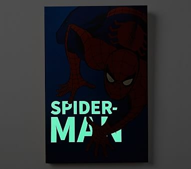 Marvel Super Heroes Glow In the Dark Art, Spiderman - Image 1