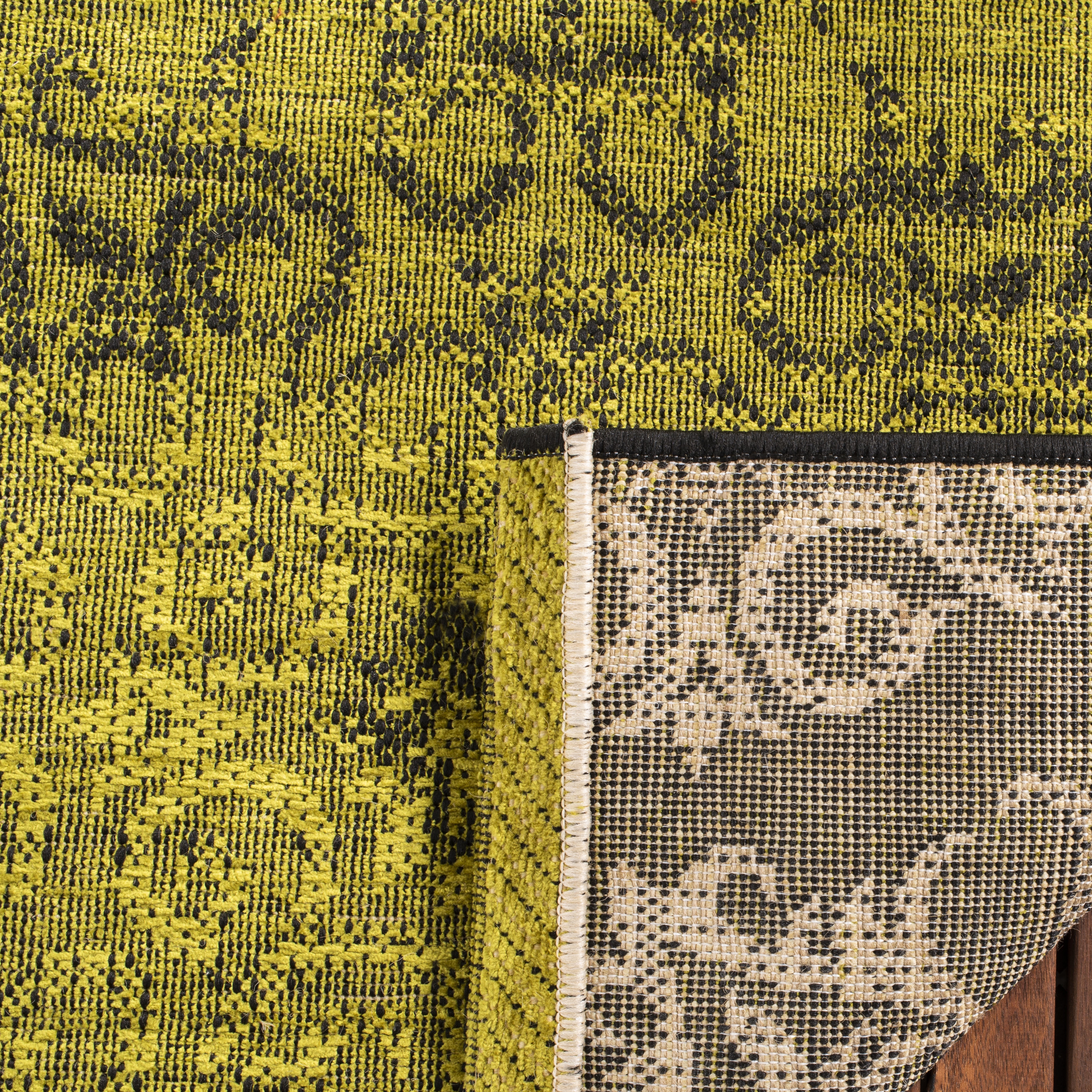 Arlo Home Woven Area Rug, PAL129-56C10, Black/Green,  2' X 3' 6" - Image 2