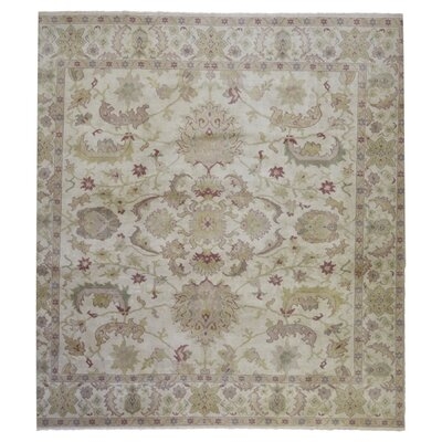 One-of-a-Kind Shumaker Hand-Knotted Peshawar Beige/Red 9'10" x 10'4" Wool Area Rug - Image 0