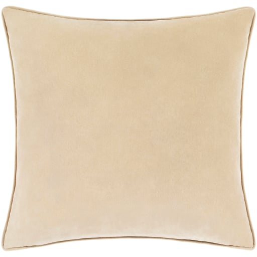 Carrisa Pillow, 18" x 18", Cream, Khaki & Silver - Image 1